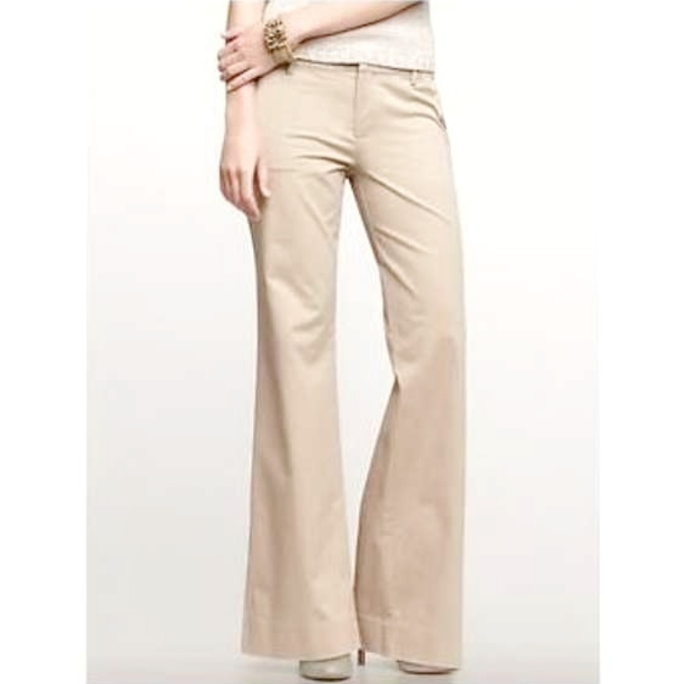 Spacegirlz Flare Leg Stretch Khaki Pants